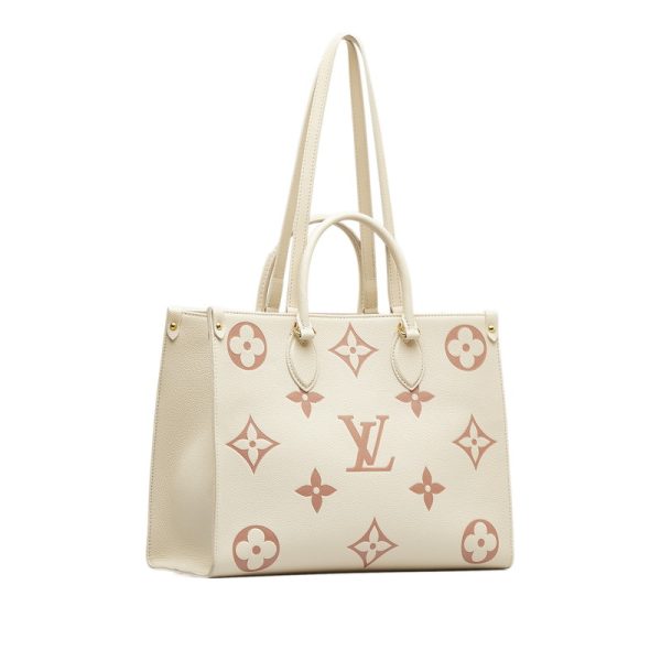 228 32048 2 Louis Vuitton Empreinte On the Go MM Tote Rose Triano Ivory Pink