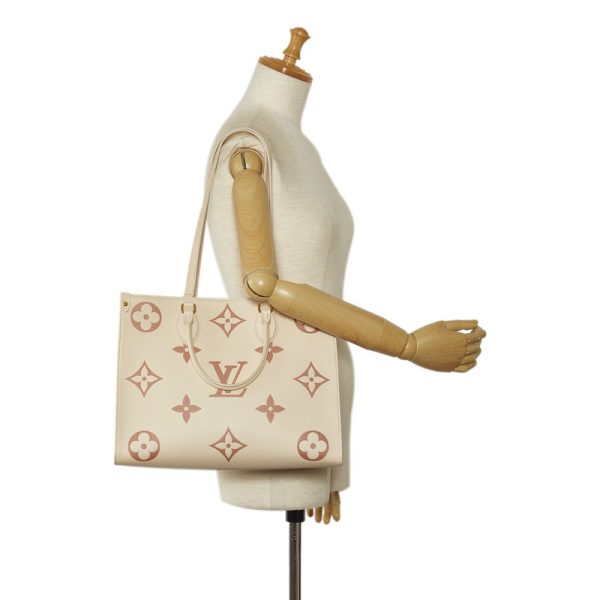 228 32048 9 Louis Vuitton Empreinte On the Go MM Tote Rose Triano Ivory Pink