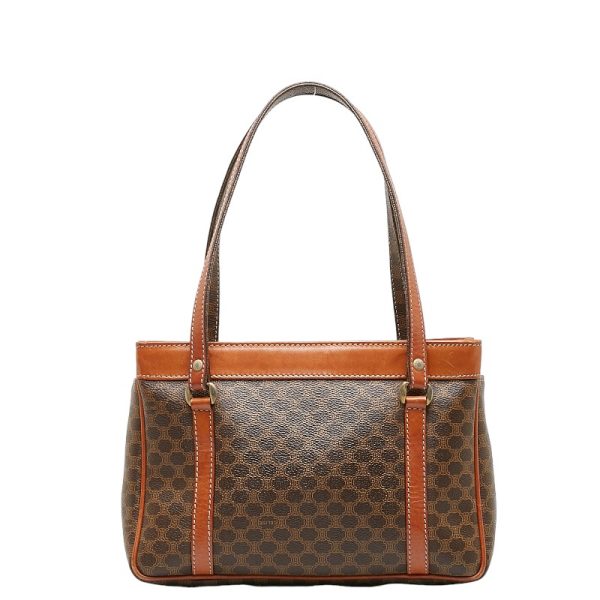 228 33954 3 Celine Macadam Handbag Brown PVC Leather