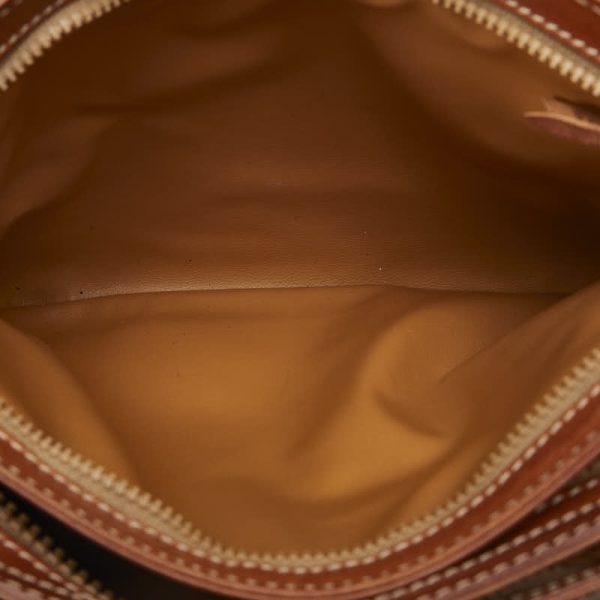 228 33954 7 Celine Macadam Handbag Brown PVC Leather