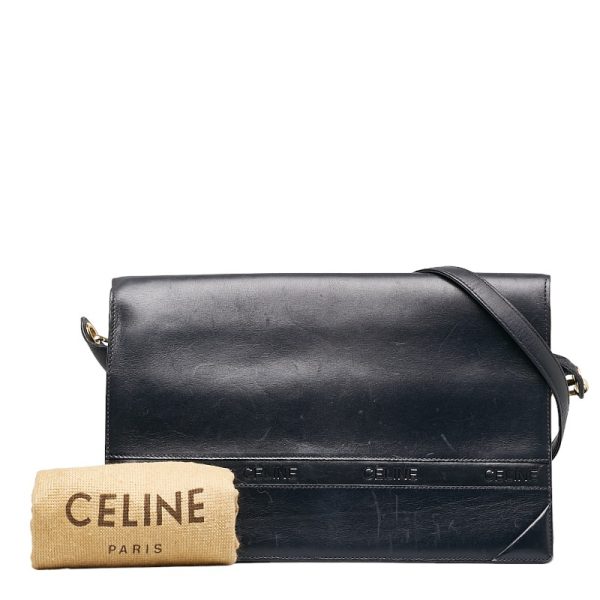 228 33995 11 CELINE Crossbody Shoulder Bag Black Leather