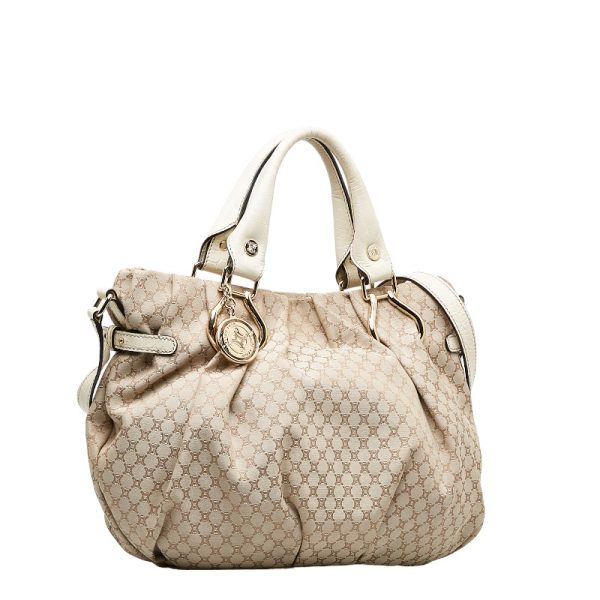 228 34096 2 Celine Macadam Pillow Small Python Embossed White Leather