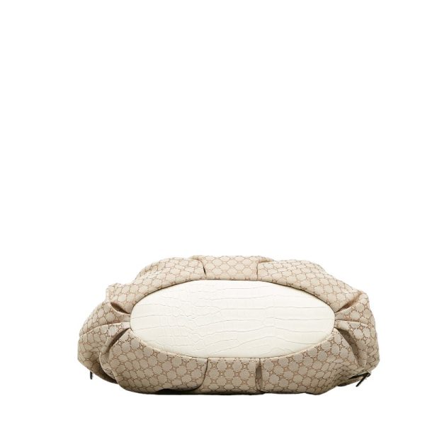 228 34096 4 Celine Macadam Pillow Small Python Embossed White Leather