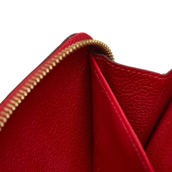 228 34296 9 Louis Vuitton Empreinte Long Wallet M63691 Scarlet Red Calf