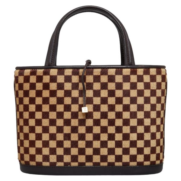 228 34297 1 Louis Vuitton Damier Sauvage Impala Handbag M92133 Brown Haraco Leather