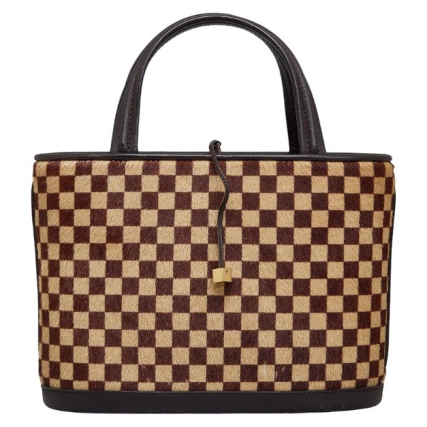 228 34297 3 Louis Vuitton Damier Sauvage Impala Handbag M92133 Brown Haraco Leather