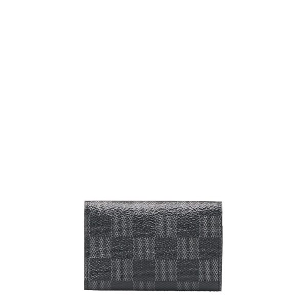 228 34301 3 Louis Vuitton Damier Graphite Multicle 6 Key Case N62662 Black