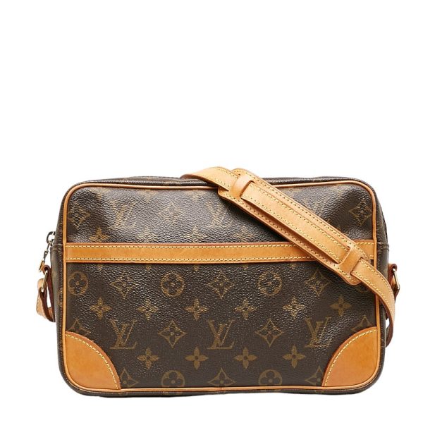 228 34315 1 Louis Vuitton Monogram Trocadero 27 Crossbody Shoulder Bag Brown