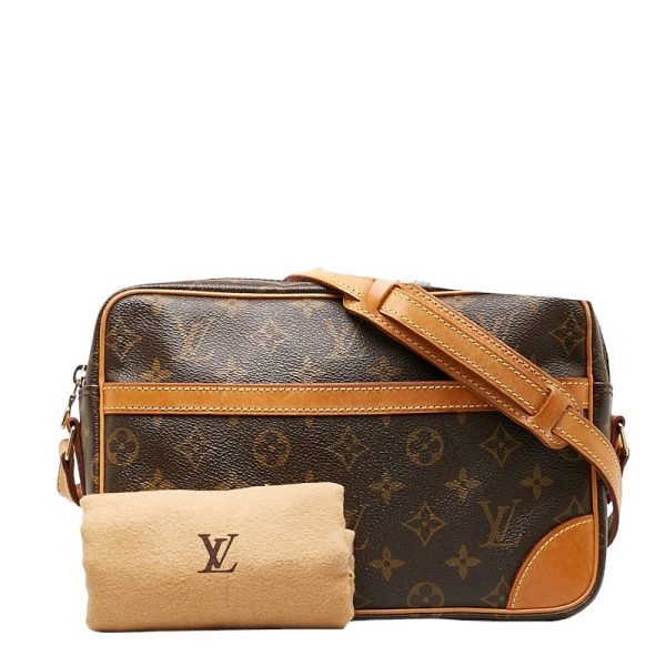 228 34315 10 Louis Vuitton Monogram Trocadero 27 Crossbody Shoulder Bag Brown