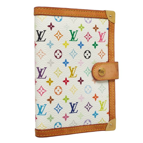 228 35821 2 Louis Vuitton Monogram Multicolor Agenda PM Notebook White