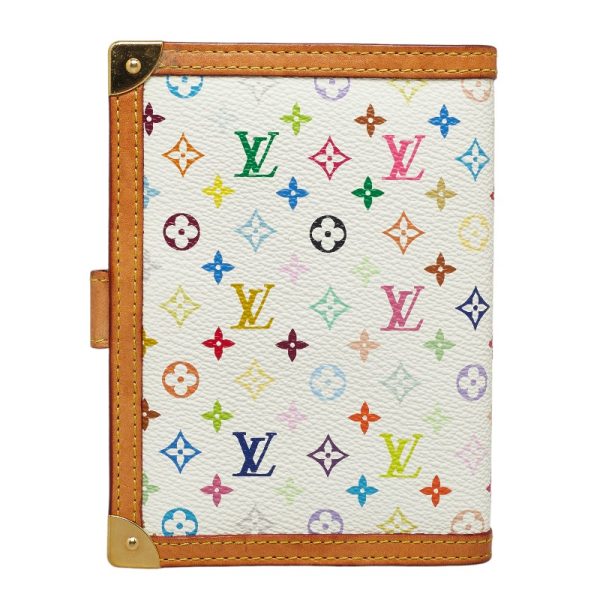 228 35821 3 Louis Vuitton Monogram Multicolor Agenda PM Notebook White