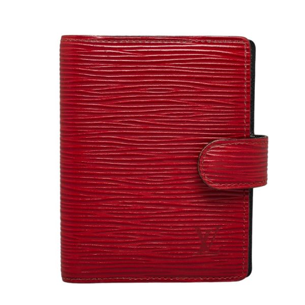 228 35847 1 Louis Vuitton Epi Mini Agenda Notebook Cover Castilian Red Noir