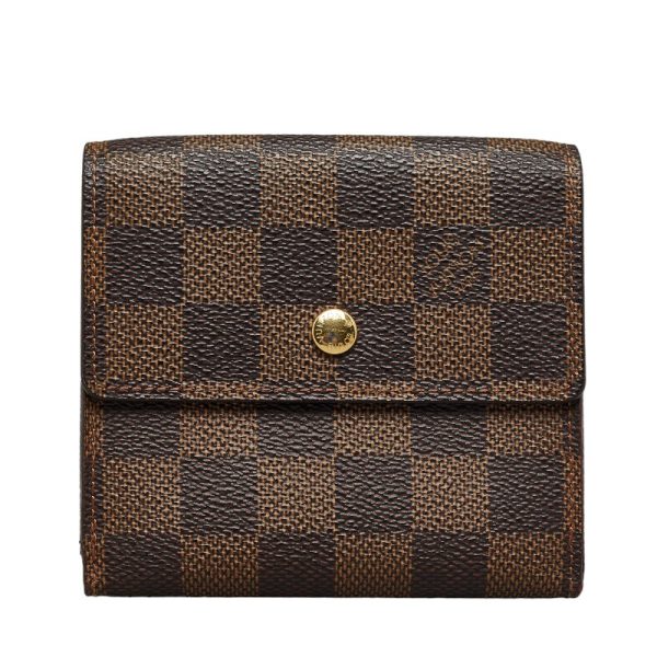 228 35863 1 Louis Vuitton Damier Portefeuille Elise Wallet N61654 Brown