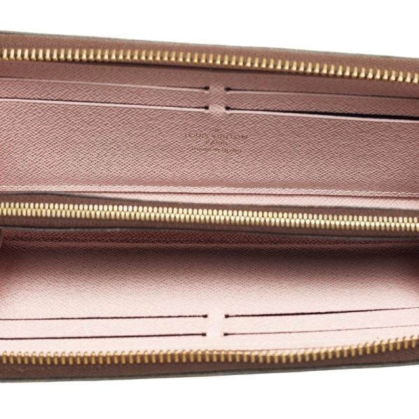 228 35887 6 Louis Vuitton Portefeuille Clemence Wallet M61298 Rose Brown