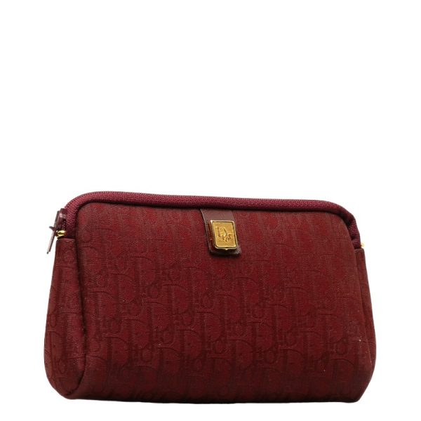 228 37392 2 Dior Trotter Pouch Red Canvas Leather