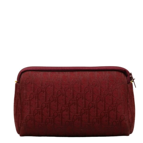 228 37392 3 Dior Trotter Pouch Red Canvas Leather