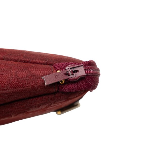 228 37392 5 Dior Trotter Pouch Red Canvas Leather