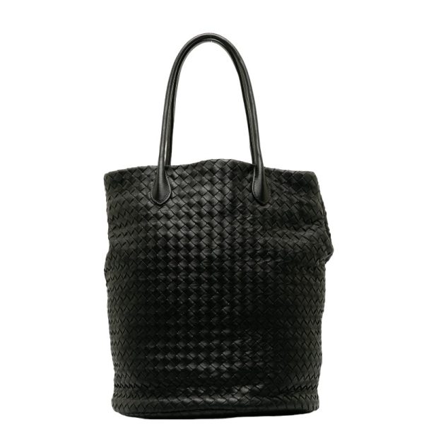 228 37393 1 Bottega Veneta Intrecciato Tote Bag Shoulder Bag Black Leather