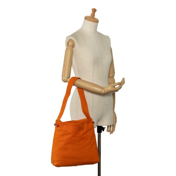 228 37416 13 LOEWE Shoulder Bag Orange Leather