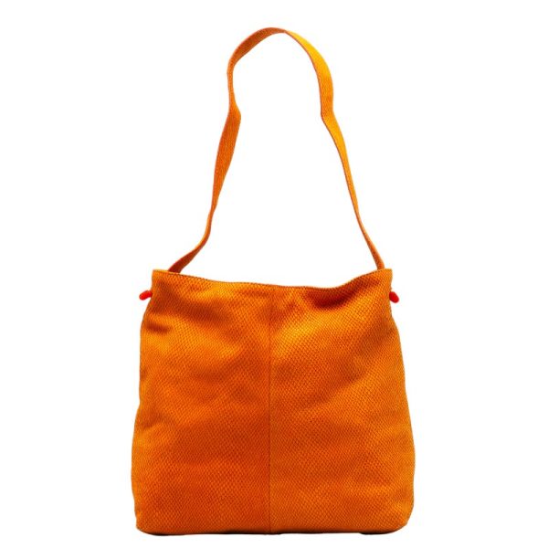 228 37416 2 LOEWE Shoulder Bag Orange Leather