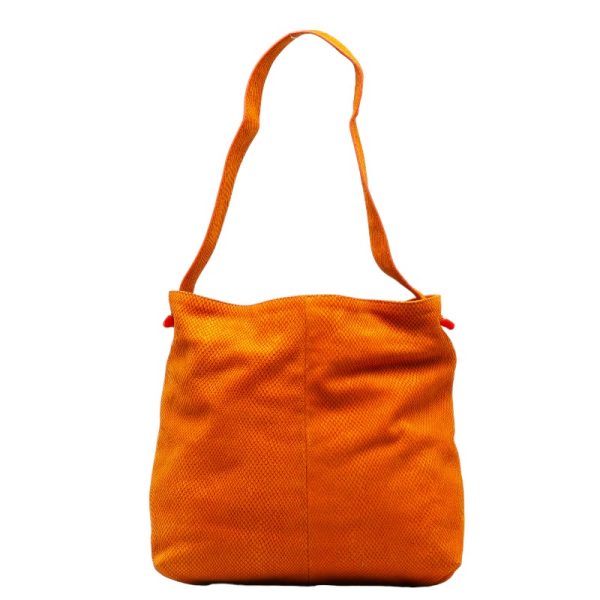 228 37416 4 LOEWE Shoulder Bag Orange Leather