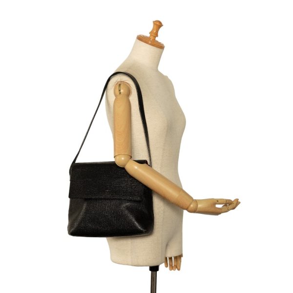 228 37475 10 LOEWE One Shoulder Bag Black Leather