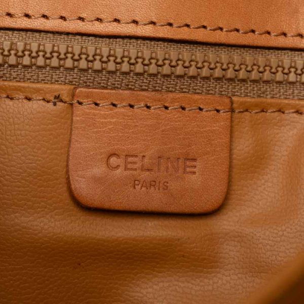 228 37817 9 Celine Macadam Crossbody Shoulder Bag Brown PVC Leather