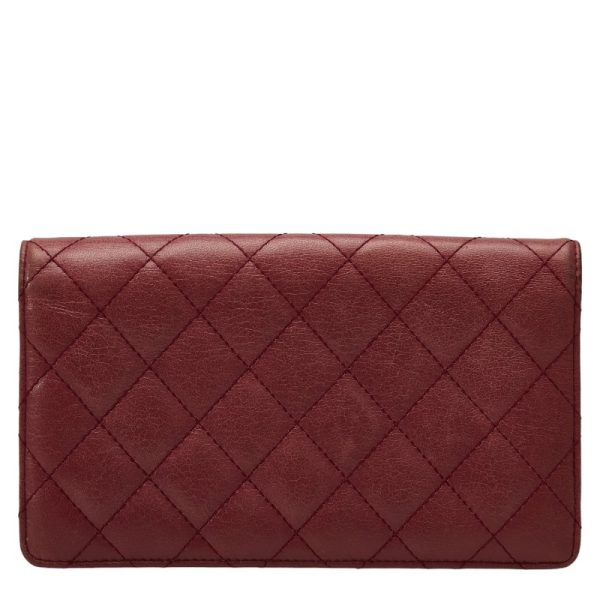 228 39888 3 CHANEL Matelasse Cocomark Long Wallet Pink Leather