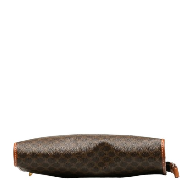 228 40483 4 Celine Macadam Clutch Bag Flat Pouch Brown PVC Leather