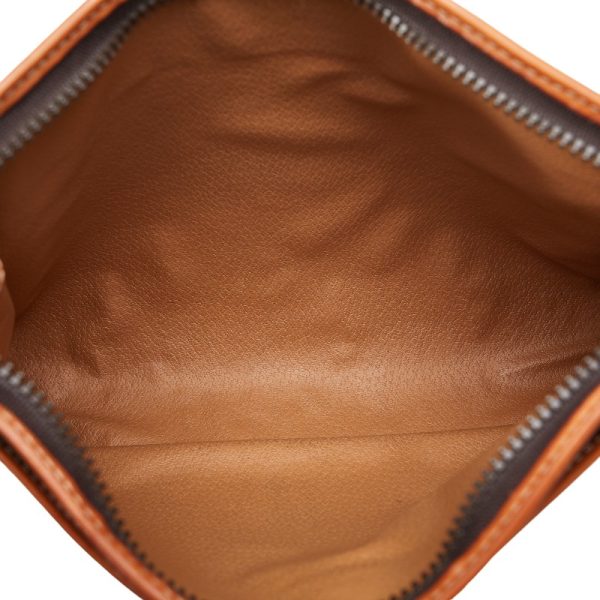 228 40483 7 Celine Macadam Clutch Bag Flat Pouch Brown PVC Leather