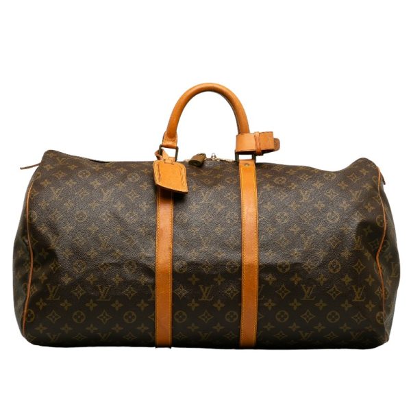 228 40491 1 Louis Vuitton Monogram Keepall 55 Travel Bag M41424 Brown