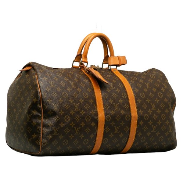 228 40491 2 Louis Vuitton Monogram Keepall 55 Travel Bag M41424 Brown