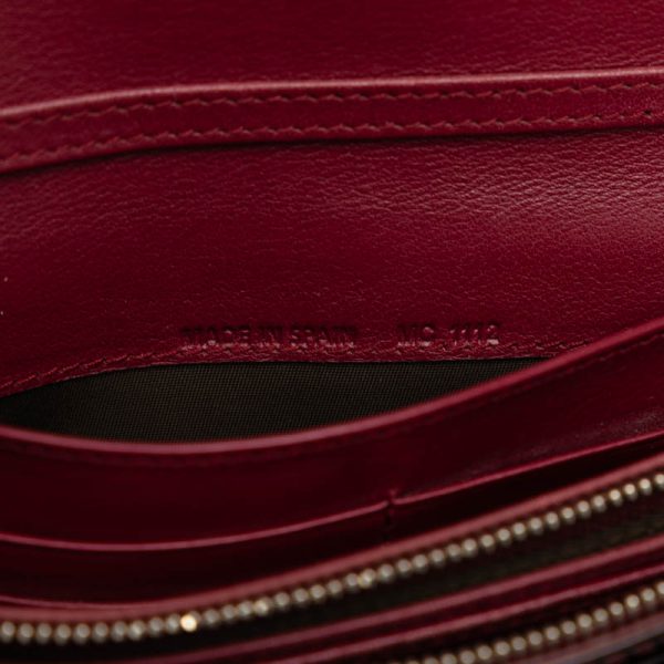 228 40528 10 Dior Trotter Long Wallet Bordeaux Wine Red Enamel