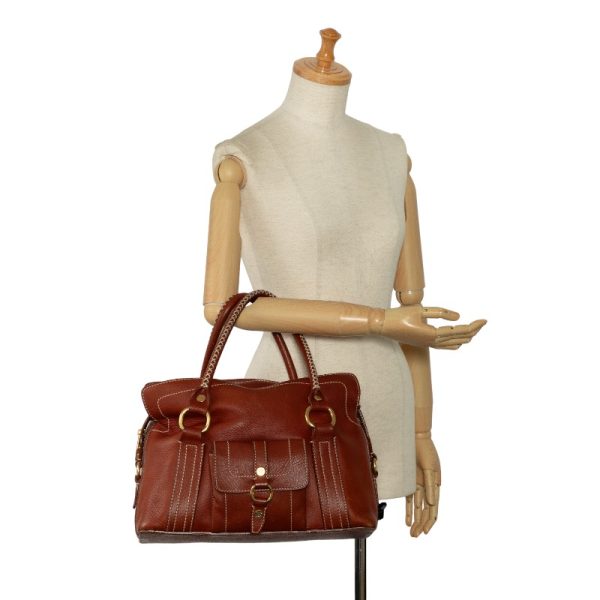 228 40532 11 Celine Handbag Brown Leather