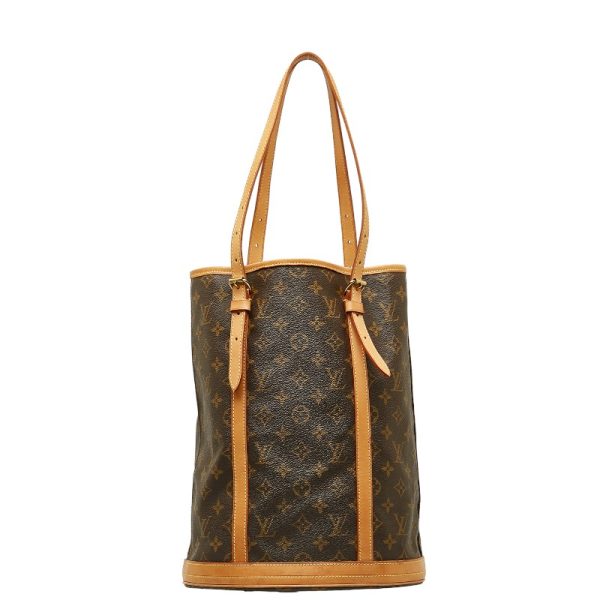 228 42074 4 Louis Vuitton Monogram Bucket GM Shoulder Bag Brown