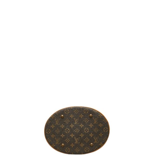 228 42074 5 Louis Vuitton Monogram Bucket GM Shoulder Bag Brown