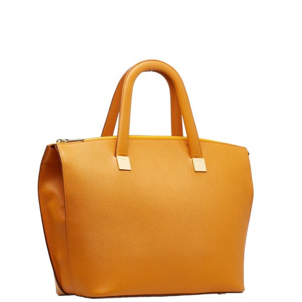 228 42945 2 Celine Handbag Tote Bag Orange Leather