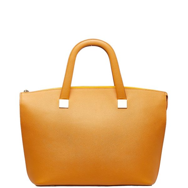 228 42945 3 Celine Handbag Tote Bag Orange Leather