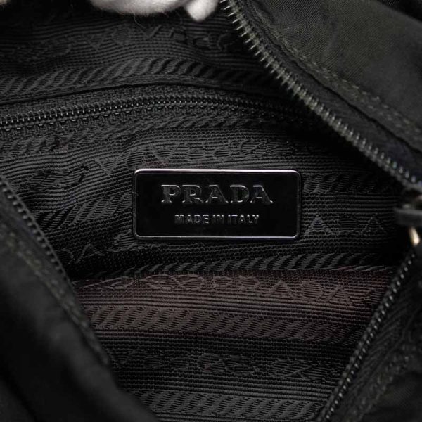 228 42961 9 PRADA Triangle Logo Plate Shoulder Bag BT0173 Black