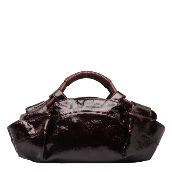 228 43752 3 LOEWE Anagram Handbag Wine Red Patent Leather