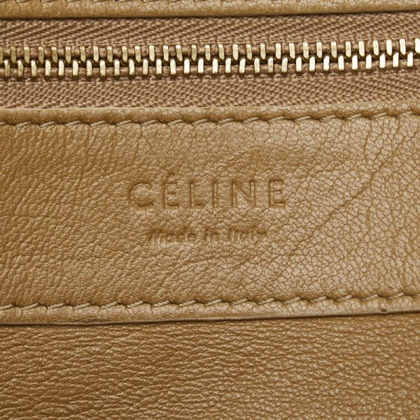 228 43767 8 CELINE Horizontal Hippo Bicolor Tote Bag Brown Black Leather