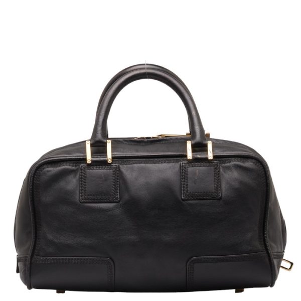 228 43769 3 LOEWE Amazona 28 Anagram Handbag Black Leather