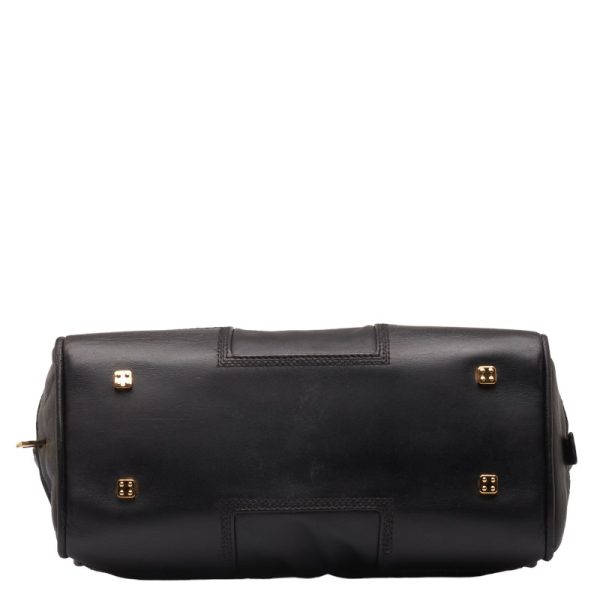 228 43769 4 LOEWE Amazona 28 Anagram Handbag Black Leather