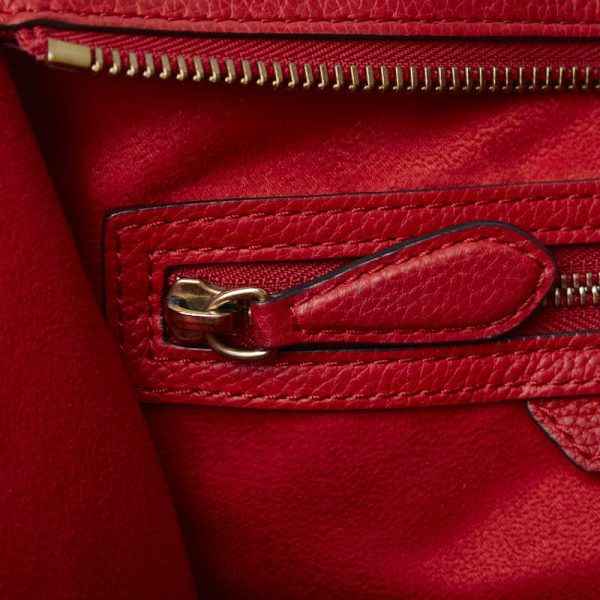 228 43770 8 CELINE Luggage Mini Shopper Handbag Tote Bag Red Leather