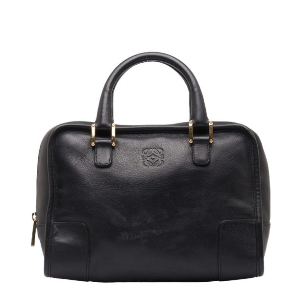 228 43775 1 LOEWE Amazona 28 Anagram Handbag Black Leather