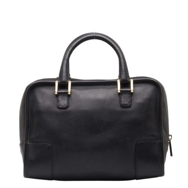 228 43775 3 LOEWE Amazona 28 Anagram Handbag Black Leather