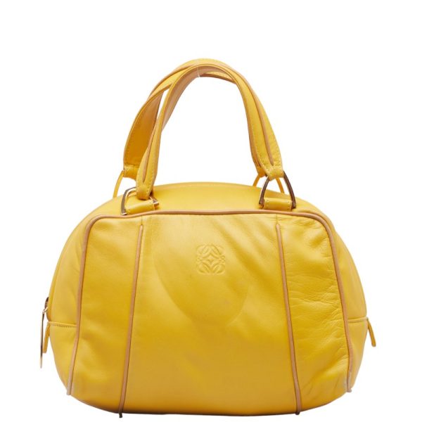 228 43776 1 LOEWE Anagram Mini Handbag Yellow Leather