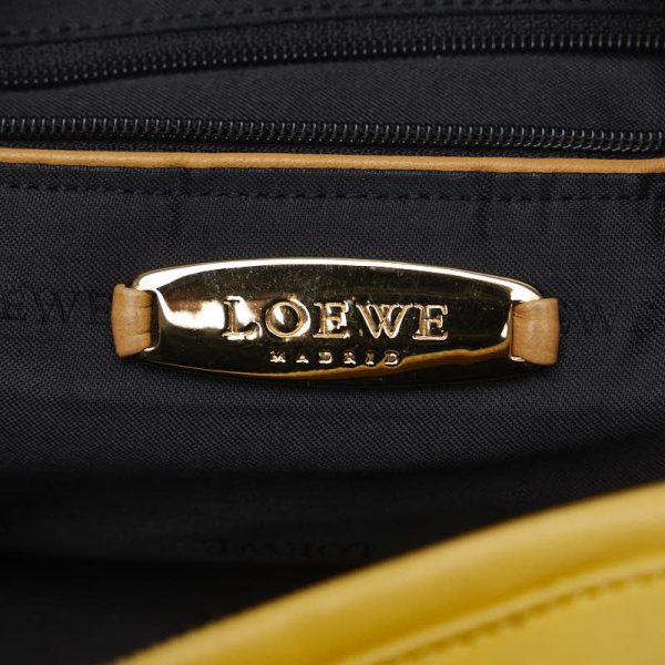 228 43776 11 LOEWE Anagram Mini Handbag Yellow Leather