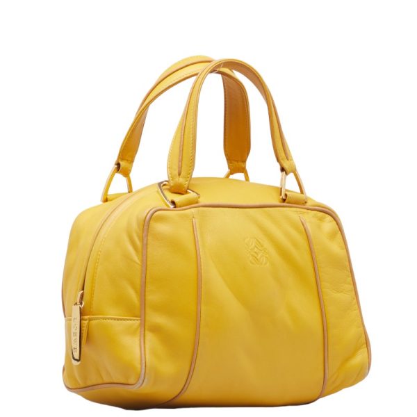 228 43776 2 LOEWE Anagram Mini Handbag Yellow Leather