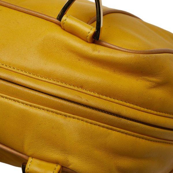 228 43776 5 LOEWE Anagram Mini Handbag Yellow Leather